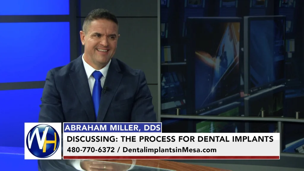 Dr. Abraham Miller discussing the dental implant process on The Wellness Hour