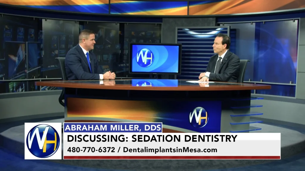Dr. Abraham Miller discussing sedation dentistry for dental implants on The Wellness Hour